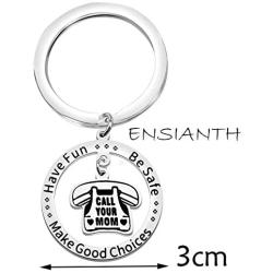 ENSIANTH New Driver Gift Have Fun Be Safe Make Good Choices Keychain Graduation Gifts