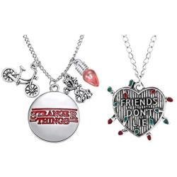 Winssi 2PC Stranger Things Necklace for Fans Cosplay Costume Jewelry