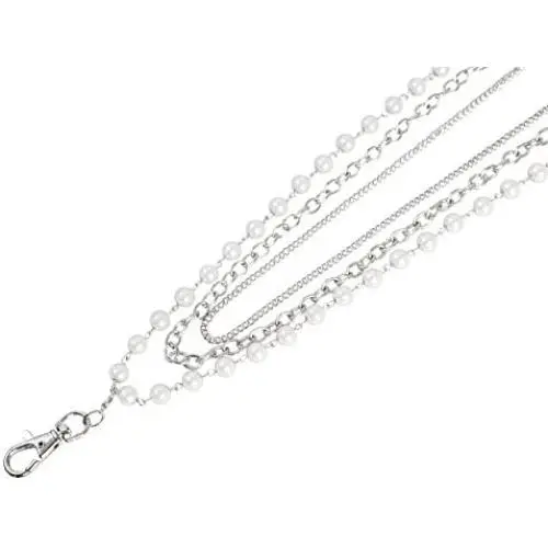 Sarah Womens Layered Pearl Fashion Lanyard with Tassel Pendant Sarah Womens Layered Pearl Fashion Lanyard with Tassel Pendant