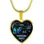 I Am His Eyes He Is My Wings I Am His Wife He Is My Guardian Angel Loss Of Husband Heart Pendant Necklace