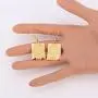 Rhinestone Drop Earrings|Muslim Jewelry for Women Girls|Platinum 18K Gold Plated Allah Square Dangle Earrings