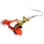 DUOWEI Acrylic Charms Frog Drop Earrings Fancy Cartoon Dangle Jewelry Novelty Party Gifts for Women Lover Teens Kids