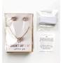A+O Bridesmaid Gift - Cubic Zirconia Earring and Necklace Set