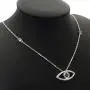 IOHUPCI Evil Eye Jewelry 925 Sterling Silver Blue White CZ Eye Pendant Necklace Gifts for Women Girl 18'' Sliver Chain IOHUPCI Evil Eye Jewelry 925 Sterling Silver Blue White CZ Eye Pendant Necklace Gifts for Women Girl 18'' Sliver Chain