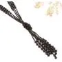 Vintage Style Charcoal Black Long Multitier Beaded Womens Necklace Jewelry (Long - 31'')