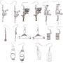 Gothic Dangle Earrings,Handcuff Razor Blade Silver-Colored Drop Earrings for Women Girls