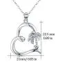 MEDWISE S925 Sterling Silver Summer Palm Tree Necklace Pendant Beach Necklace Jewelry for Women Heart Coconut Areca Tree Necklace Gifts MEDWISE S925 Sterling Silver Summer Palm Tree Necklace Pendant Beach Necklace Jewelry for Women Heart Coconut Areca Tree Necklace Gifts