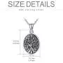 POPKIMI 925 Sterling Silver [Sunflower&Tree of Life] Urn Pendant Necklace Cremation Ashe Keepsake Hair Memorial Jewelry
