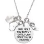 LParkin Memorial Necklace I Will Hold You in My Heart Until I Can Hold You in Heaven Pendant Loss of Child Necklace Heart Necklace Cremation Jewelry Gift for Her