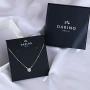 Daring Jewelry 14k Cubic Zirconia Gold Plated Round Cut Solitaire Necklace 16.5 inch + 2'' Extender