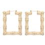 7 Pairs Bamboo Earrings Set Dainty Heart Shape Teardrop Round Shape Earrings Large Gold Bamboo Hoop Earrings Set for Women Girls Jewelry