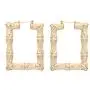 7 Pairs Bamboo Earrings Set Dainty Heart Shape Teardrop Round Shape Earrings Large Gold Bamboo Hoop Earrings Set for Women Girls Jewelry