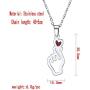 COMTRUDE BTS Love Necklace, Stainless Steel Personalised Finger Heart Kpop BTS Charm Love Yourself Pendant