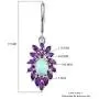 Shop LC Platinum Plated 925 Sterling Silver Welo Opal Amethyst Lever Back Dangle Drop Earrings Prom Purple Jewelry Mothers Day Gifts