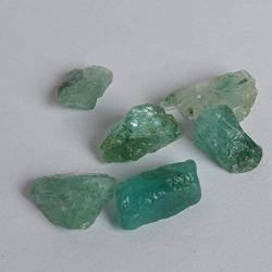 Gemhub Natural AAA++ Quality Emerald 32.50 Ct Lot of 6 Pcs Healing Crystal Raw Rough Green Emerald Stone