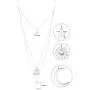 S925 Sterling Silver Multilayer Dot Bar Layered Triple Chain Pendant Necklace for Women S925 Sterling Silver Multilayer Dot Bar Layered Triple Chain Pendant Necklace for Women