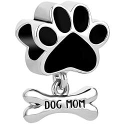 LovelyJewelry Love Pet Dog Mom Charms Beads for Bracelets