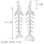 Fishbone Animal Fish Occident Beautiful Earrings Dangle for Women Girl Silver Plated fashion club Jewelry Gift Fishbone Animal Fish Occident Beautiful Earrings Dangle for Women Girl Silver Plated fashion club Jewelry Gift
