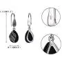EVER FAITH 925 Sterling Silver Garnet Gemstone Crystal Art Nouveau Inlay Teardrop Hook Earrings EVER FAITH 925 Sterling Silver Garnet Gemstone Crystal Art Nouveau Inlay Teardrop Hook Earrings