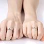 Beydodo 925 Sterling Silver Rings Engagement Couple Rings Sun and Moon 2In1 I Love You Rings Adjustable Custom