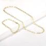 BOUTIQUELOVIN 14K Gold Dainty Paperclip Link Chain Necklace for Women Girls