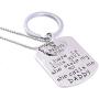 Daddys girl Stainless Steel Heart Pendant Necklace & Keychain - Father Daughter Set - Best Family Gift