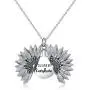 Sterling Silver Sunflower Locket Necklace You Are My Sunshine Engraved Pendant Necklaces Anniversary Jewelry for Her Sterling Silver Sunflower Locket Necklace You Are My Sunshine Engraved Pendant Necklaces Anniversary Jewelry for Her