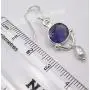 SilverStarJewel 925 Sterling Silver Violet Cut Iolite Earrings 1.5'' Gemstone Jewelry
