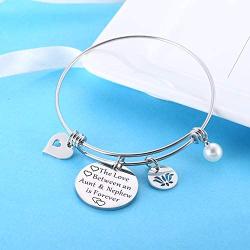 Aunt Bracelet from Niece Nephew Bangle Bracelet Gifts for Auntie Niece Jewelry Aunt Bangle Niece Bracelet
