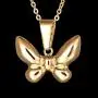 Butterfly Pendant Necklace Lightweight Hypoallergenic Surgical Titanium Steel Golden Insect Necklace