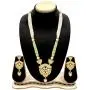 Aheli Matte Meenakari Pendant Earrings Pearl Beads Strands Necklace Set Indian Wedding Ethnic Fashion Jewelry for Women