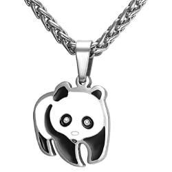 U7 Women Teen Girls Boys Cute Animal Necklace Stainless Steel/18K Gold Plated Pet Series Jewelry Pig/Dachshund/Panda Bear/Horse/Camel/Dolphin/Sheep/Turtle Pendant Necklace with Chain 22 Inch