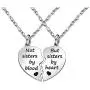 JQFEN Broken Heart Shape Friendship Necklaces Women Girl Jewelry Gift Not Sisters by Blood But Sisters by Heart