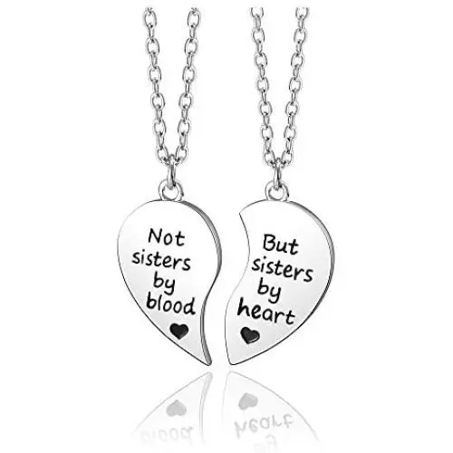 Jovivi Silver Tone Alloy BFF Necklace for 2-5 Best Friends Matching Heart Pendant Friendship Necklaces Women Girl Jewelry Gift Jovivi Silver Tone Alloy BFF Necklace for 2-5 Best Friends Matching Heart Pendant Friendship Necklaces Women Girl Jewelry Gift