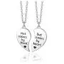 Jovivi Silver Tone Alloy BFF Necklace for 2-5 Best Friends Matching Heart Pendant Friendship Necklaces Women Girl Jewelry Gift Jovivi Silver Tone Alloy BFF Necklace for 2-5 Best Friends Matching Heart Pendant Friendship Necklaces Women Girl Jewelry Gift
