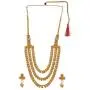 Efulgenz Indian Bollywood Gold Tone Antique Vintage Coin Style Bridal Wedding Multilayer Strand Bridal Necklace Earring Jewelry Set