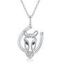 CHENGHONG Lucky Horseshoe Necklace 925 Sterling Silver Cute Animal Horse Pendant Necklace Jewelry Gift for Women Girls