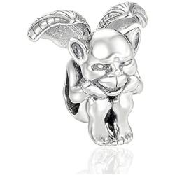 EVESCITY Limited Edition Gargoyle 925 Sterling Silver Bead for Charms Bracelets for Charm Bracelets Like Pandora & Others Best Jewelry Gifts for Hunchback of Notre Dame Fans Halloween
