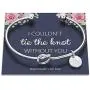 M MOOHAM Bridesmaid Proposal Gifts, Tie The Love Knot Bridesmaid Bracelet with 26 Initials Bridesmaids Gifts for Wedding with Box, Cards