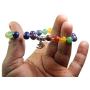 Myhealingworld Om Charm Seven Chakra Healing Power Yoga 8mm Natural Beads Stretchable Bracelet