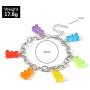 Gummy Bear Necklace Bracelet Set Colorful Multicolor Transparent Resin Bear Earring Cartoon Cute Candy Crazy Aesthetic Pendant Necklace for Girls Women Jewelry