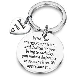BAUNA You Made a Difference Gift Inspirational Thank You Jewelry Social Worker Gift You Made a Difference in So Many Lives We Appreciate You Key Ring