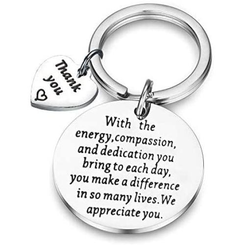 BAUNA You Made a Difference Gift Inspirational Thank You Jewelry Social Worker Gift You Made a Difference in So Many Lives We Appreciate You Key Ring