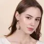 Bohemian Gold & Silver Two Tone Floral Filigree Big Tear Drop Earrings