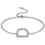 beautlace Letter Initial Anklet Bracelets A to Z Silver Plated Adjustable 26 Letters Alphabet Charm Bracelet with Cubic Zirconia Jewelry Gifts for Women and Men KB0014