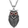 PROSTEEL Stainless Steel Owl Necklace for Men Women, Night Bird Charm Necklace, Vintage Retro Necklace, 22''-24'' Adjustable, Come Gift Box