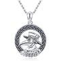 JUSTKIDSTOY Plague Doctor Necklace 925 Sterling Silver Steampunk Pendant Necklace Halloween Jewelry Gifts for Women Girls
