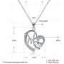 Gifts for Mom Mother Necklace Pendant Sterling Silver for Women Love Heart Mom Birthday Gifts