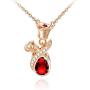 Rose Necklace for Women 925 Sterling Sliver Teardrop Rose Flower Jewelry for Girls Girlfriend Wife Mom