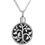 Q&Locket Family Tree of Life Cremation Memorial Urn Necklaces Ashes Holder